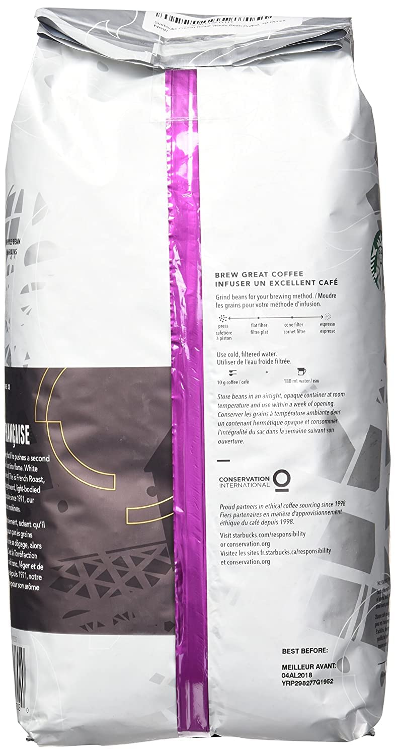 Starbucks French Roast Whole Bean Coffee, 40 Ounce