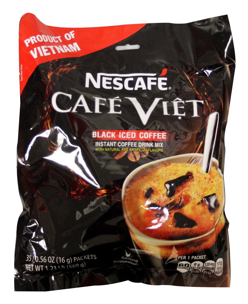 Nescafe Cafe Viet Black Iced coffee instant coffee drink mix - 35 Packets/1.23lb