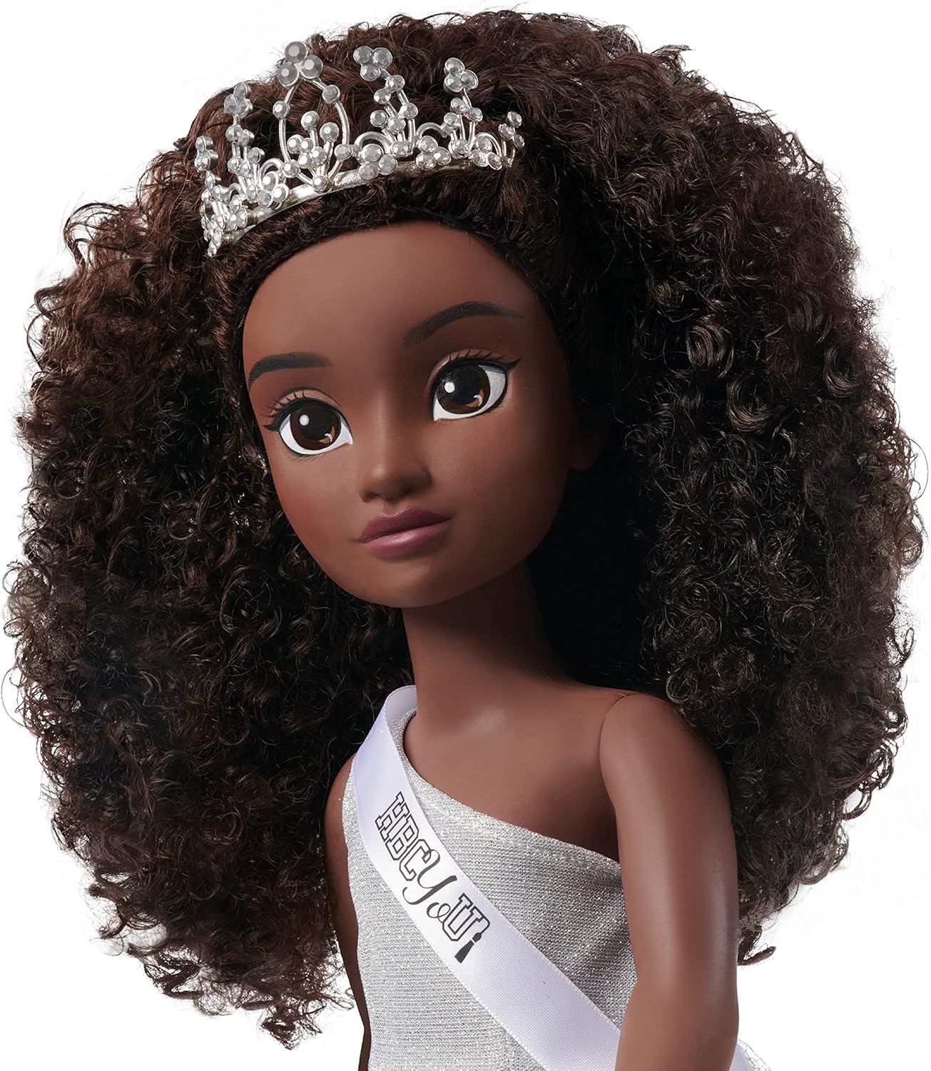 Purpose Toys HBCyoU Homecoming Queen Doll Nicole, 18-inch Doll & Accessories, Curly 4A Textured Hair, Deep Brown Skin Tone, Designed and Developed